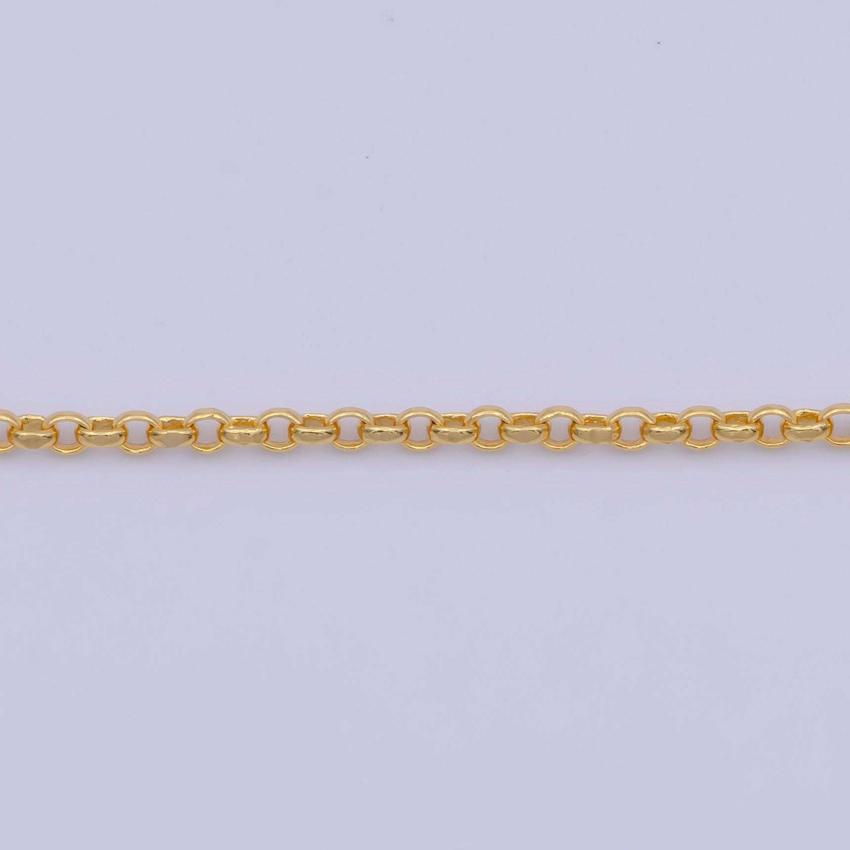1.3mm dainty gold rolo chain necklace, 24k gold plated 19.6" or 17.8" rolo link ready to wear necklace | wa-1123, wa-1124