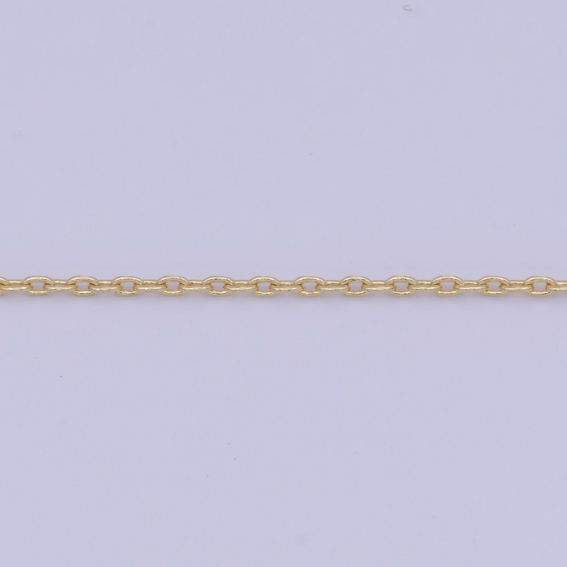 1.0mm dainty cable link necklace, 14k gold plated 18.0" cable chain ready to wear necklace | wa-1112