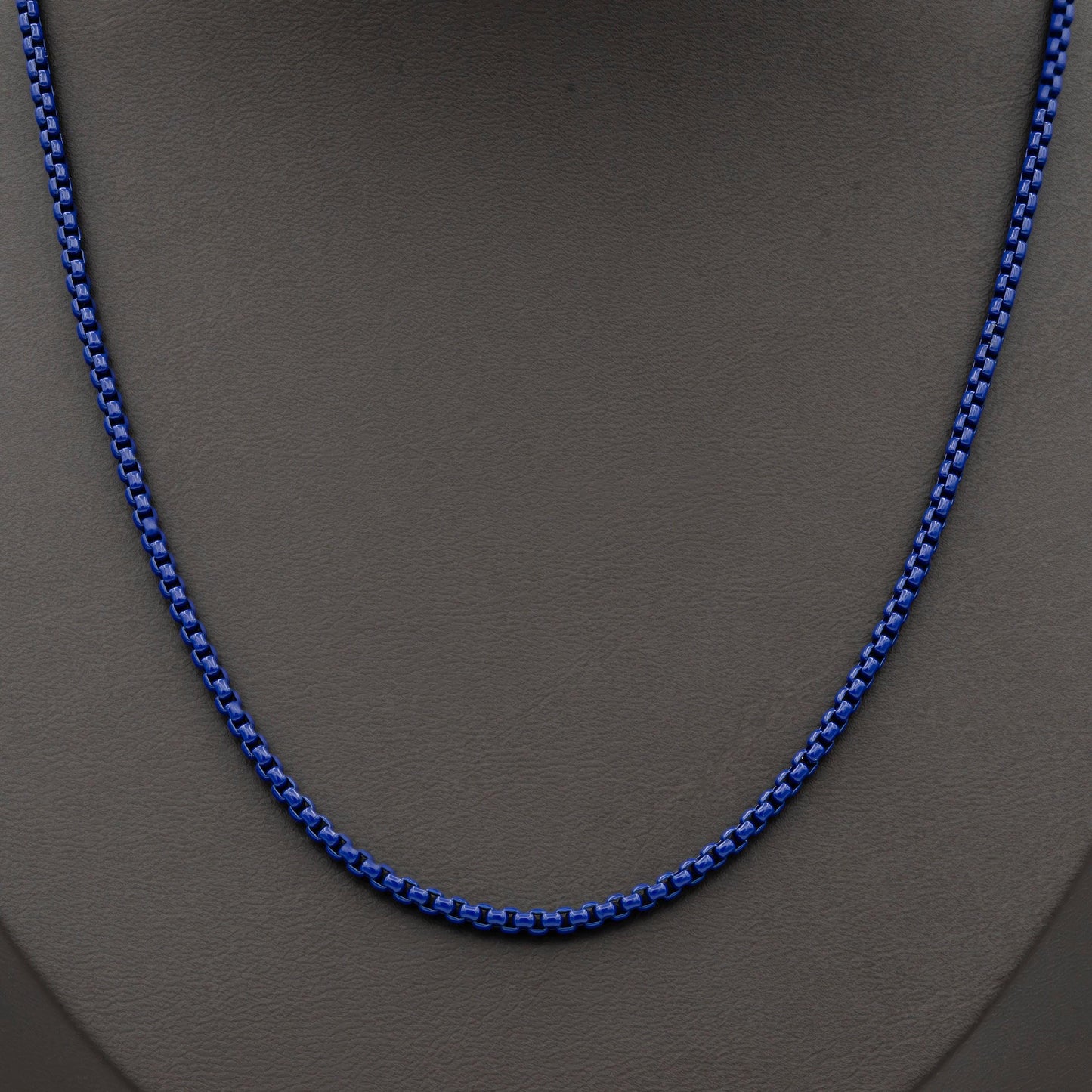 1pc 18''+2 " ready to wear navy blue fancy enamel link rolo cable chain square link chain necklace,width 2.6mm perfect for pendantcharm,1019