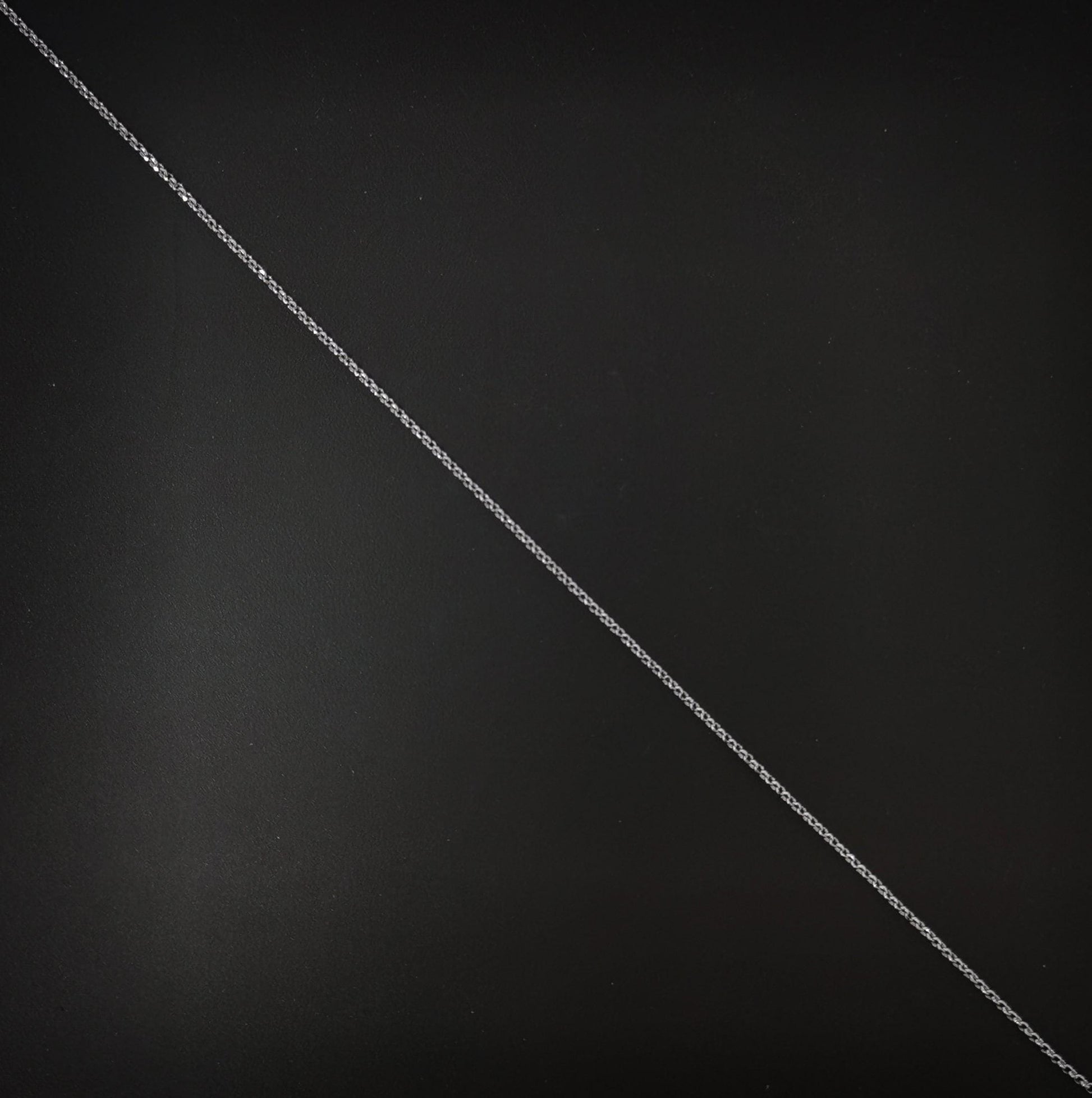 1pc 13.5'' ready to use white gold rhodium thin rolo necklace chain, layering rolo chain dainty necklace, for pendant charm necklace, cn-102