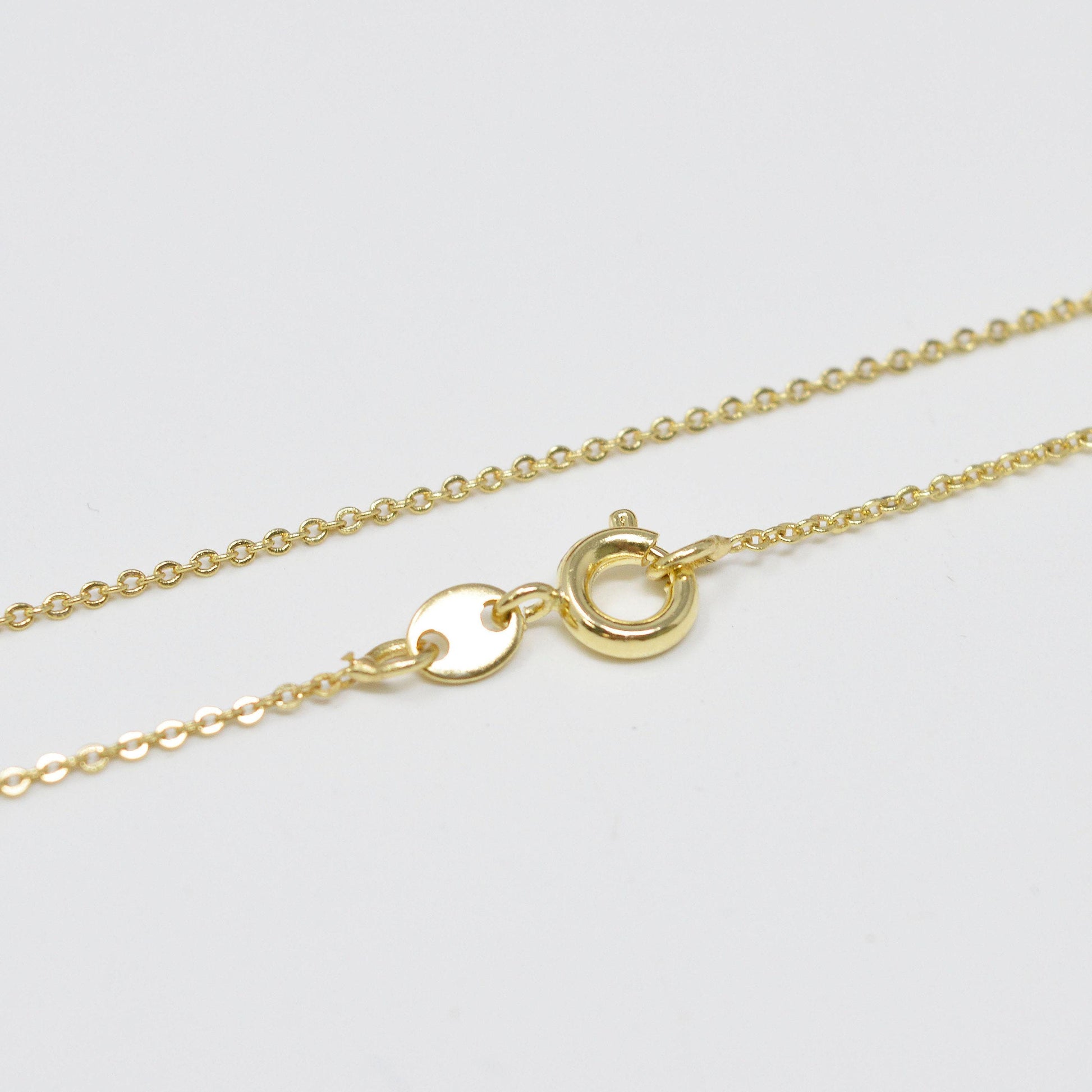 1pc 17.5 ready to use 14k gold fine rolo chain, layering rolo chain dainty necklace, for pendant charm necklace making, 1005