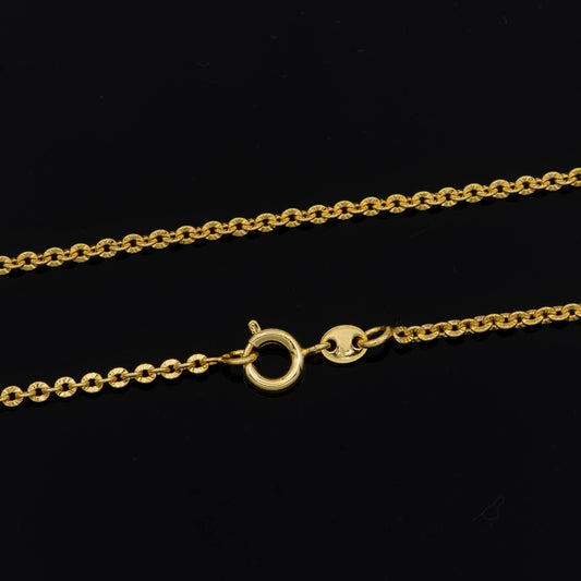 17.5'' ready to use 24k sunburst gold rolo necklace chain,layering rolo chain unique necklace, for pendant charm necklace making, 972
