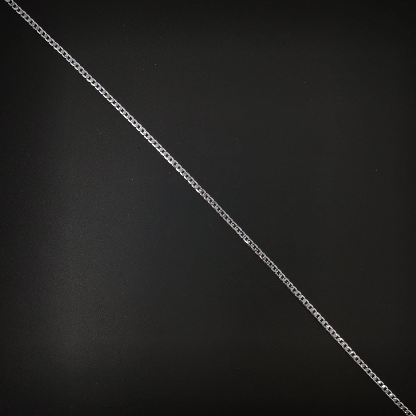 1pc 17.7'' ready to use white gold cuban curb necklace chain, layer curb chain dainty necklace, pendant charm necklace, ch - 956