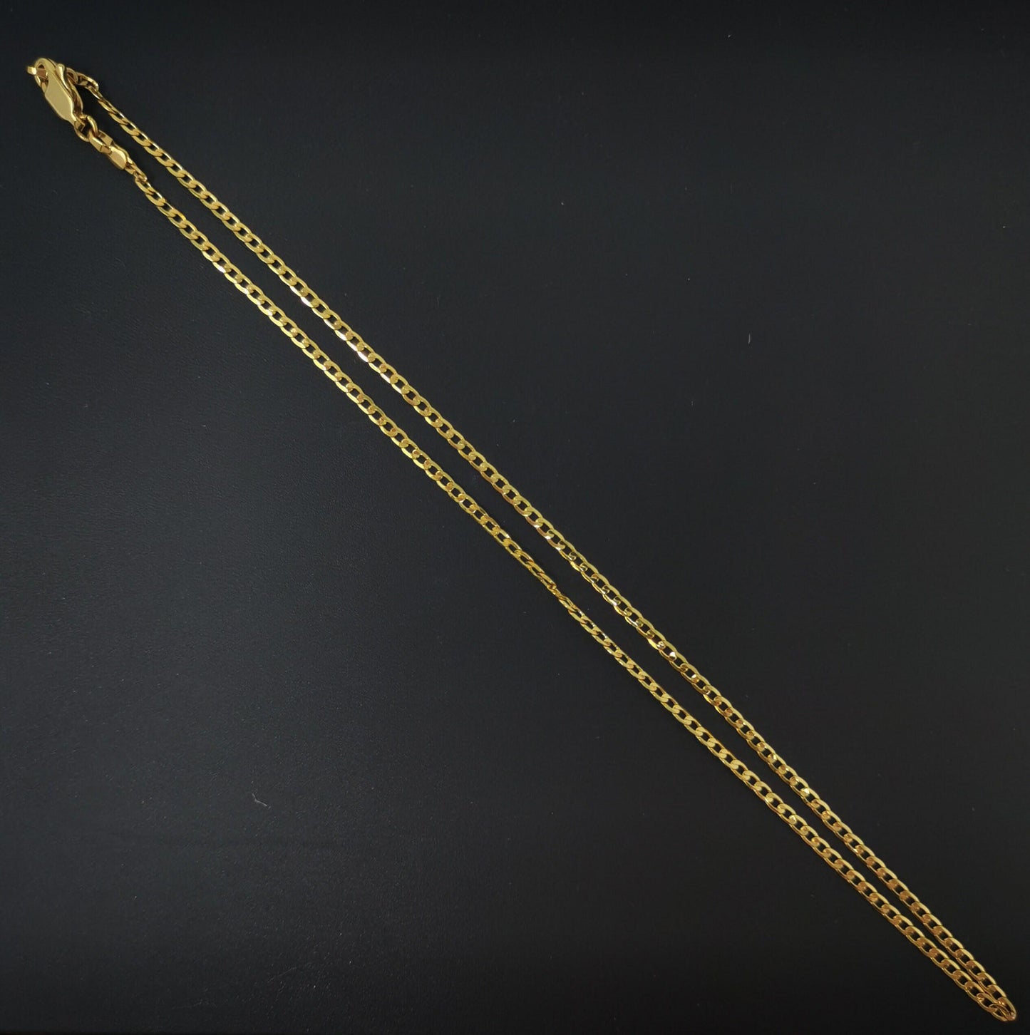 1pc 17.4'' ready to use 24k gold cuban curb necklace chain,layering curb chain dainty necklace, for pendant charm necklace,934