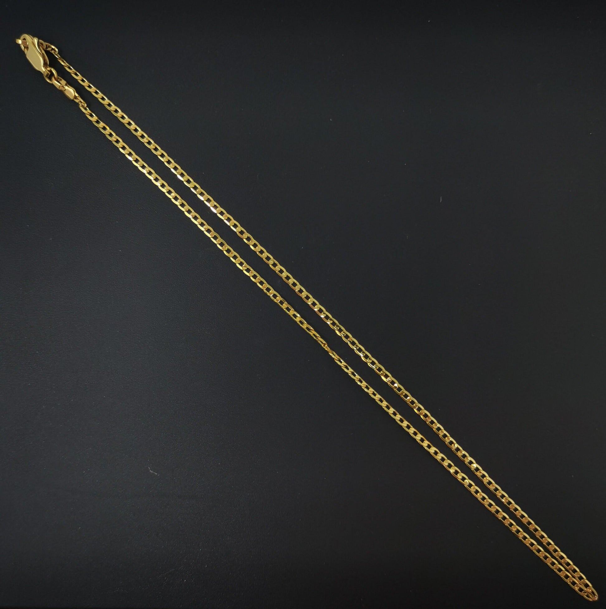 1pc 17.4'' ready to use 24k gold cuban curb necklace chain,layering curb chain dainty necklace, for pendant charm necklace,934