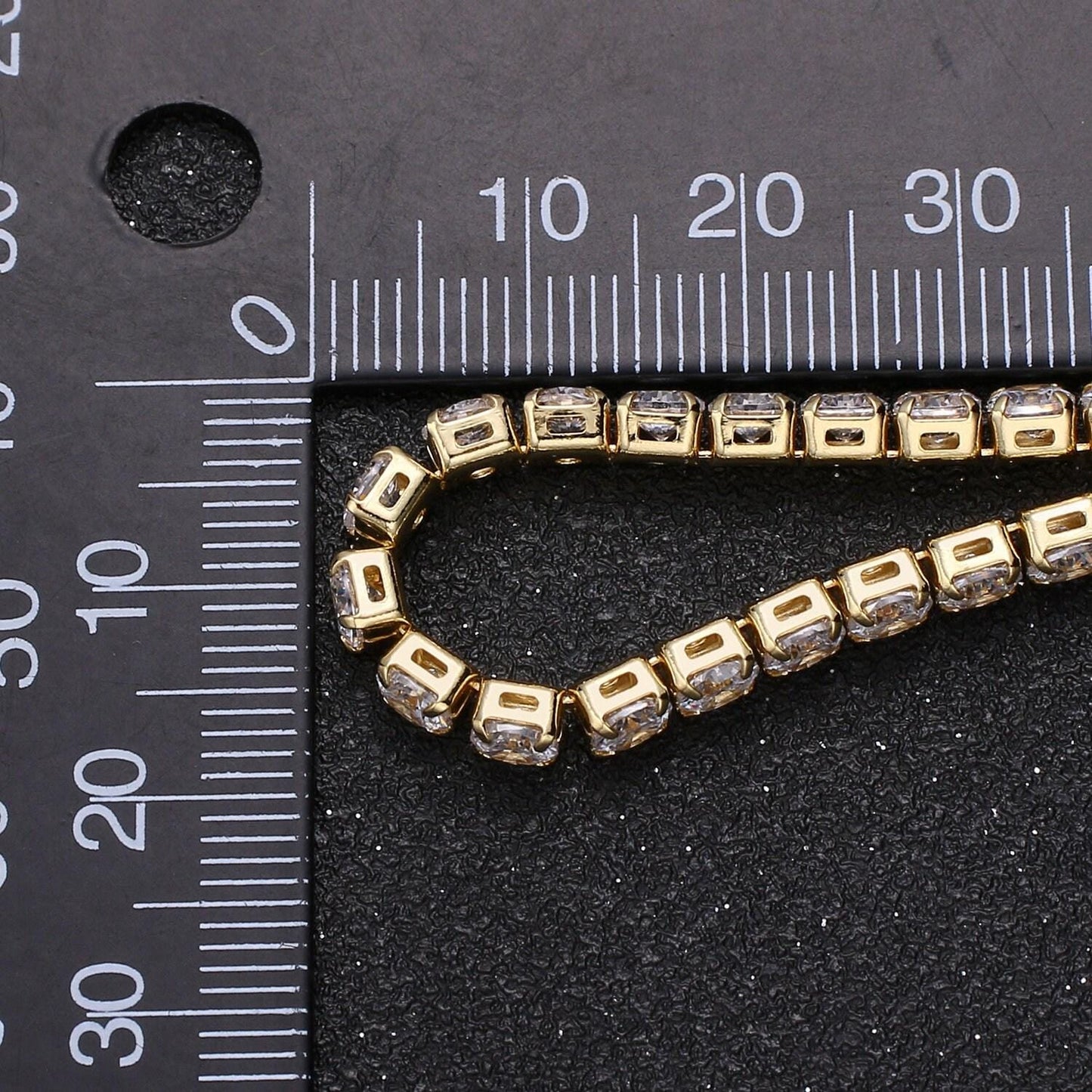 14.3'' cubic zirconia + 2.5" extender ready to use 14k gold sparkly necklace, beautiful cz color layering necklace cn-897, 898, 899