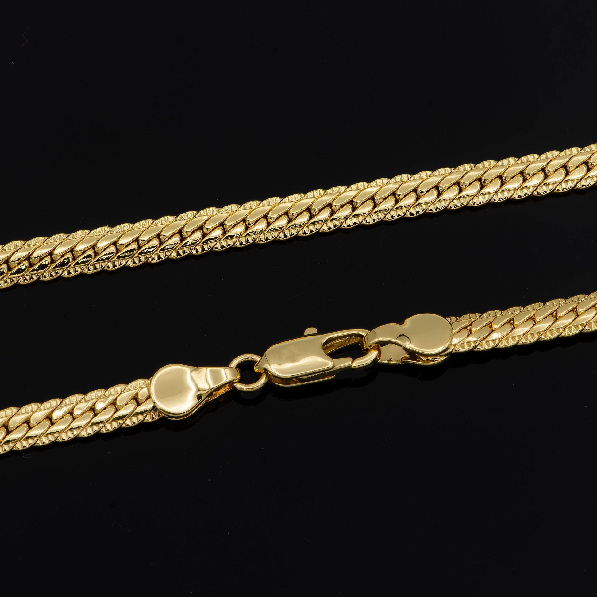 1pc 23.8'' ready to use gold franco wheat necklace chain, layering unique chain bold necklace, perfect for pendant charm necklace, 892
