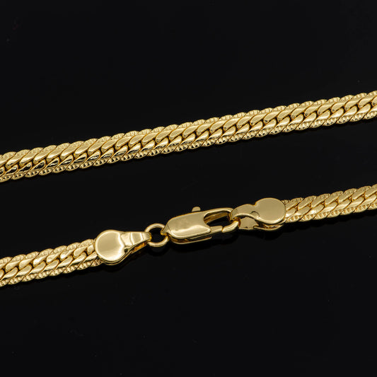 1pc 23.8'' ready to use gold franco wheat necklace chain, layering unique chain bold necklace, perfect for pendant charm necklace, 892