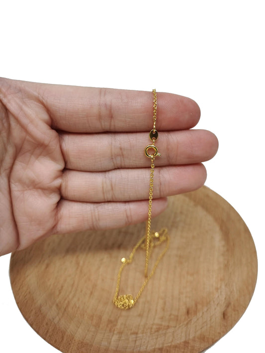 17.7'' ready to use 24k gold thin rolo necklace chain, layering rolo chain dainty necklace, for pendant charm necklace making, 835
