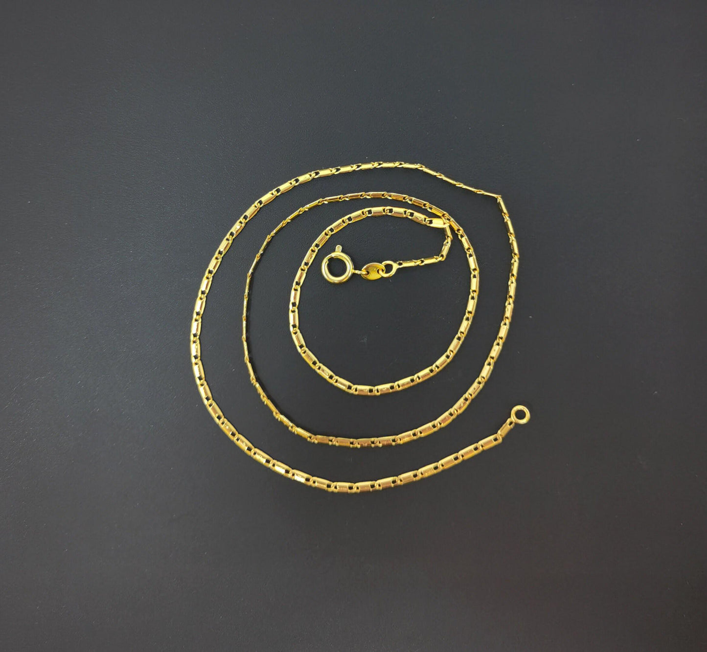 1pc 17.7'' ready to use gold unique necklace chain, layering plate lock chain dainty necklace, perfect for pendant charm necklace 467