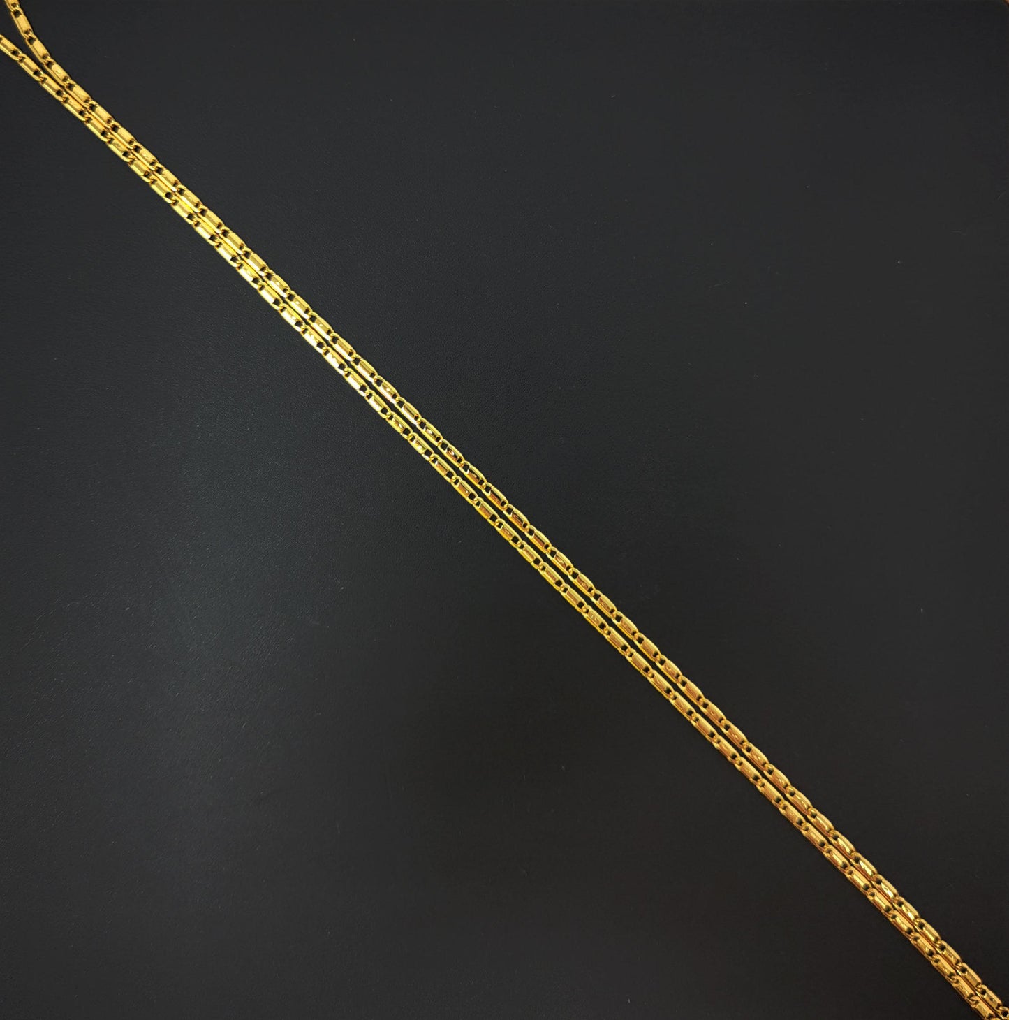 1pc 17.7'' ready to use gold unique necklace chain, layering plate lock chain dainty necklace, perfect for pendant charm necklace 467