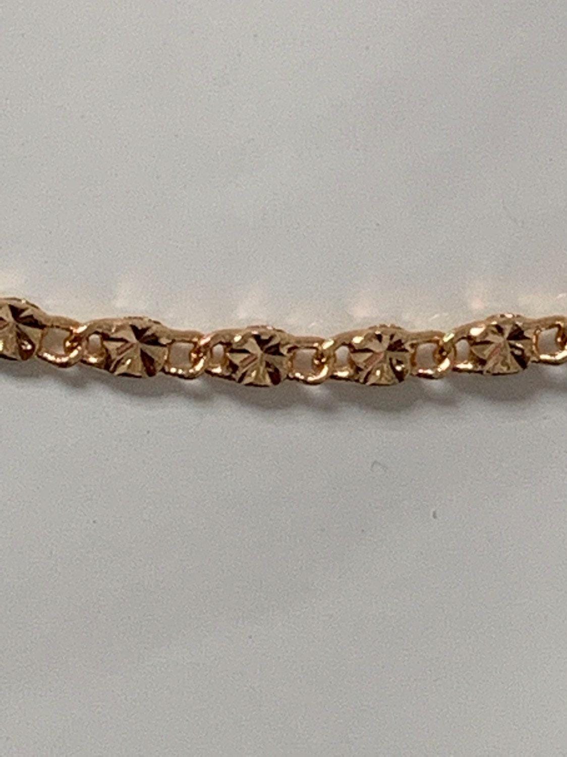 1pc 23.5'' ready to use 18k gold unique necklace chain, layering sunburst chain dainty necklace,perfect for pendant charm necklace, 412
