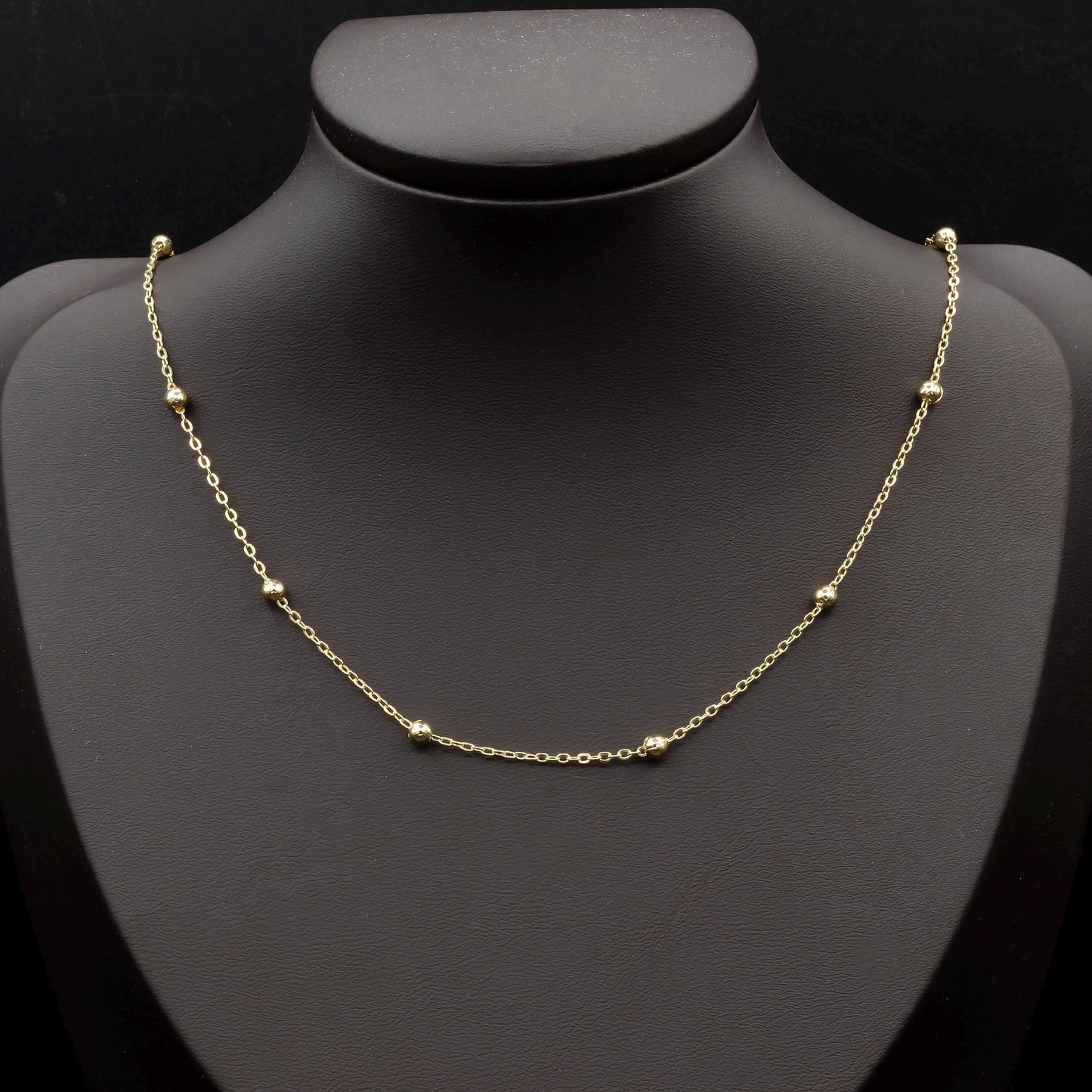 1pc 19.5'' ready to use gold ball necklace chain, layering satellite chain dainty necklace,perfect for pendant charm necklace, 411