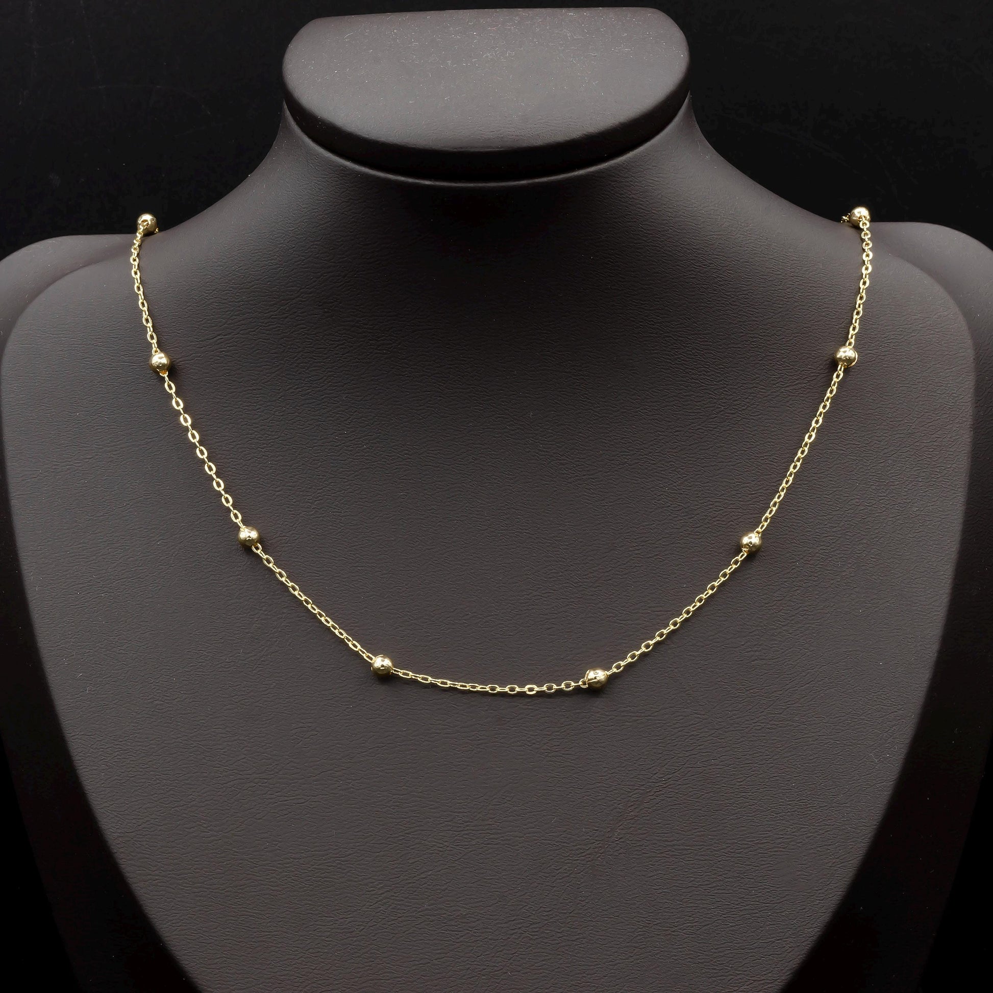 1pc 19.5'' ready to use gold ball necklace chain, layering satellite chain dainty necklace,perfect for pendant charm necklace, 411