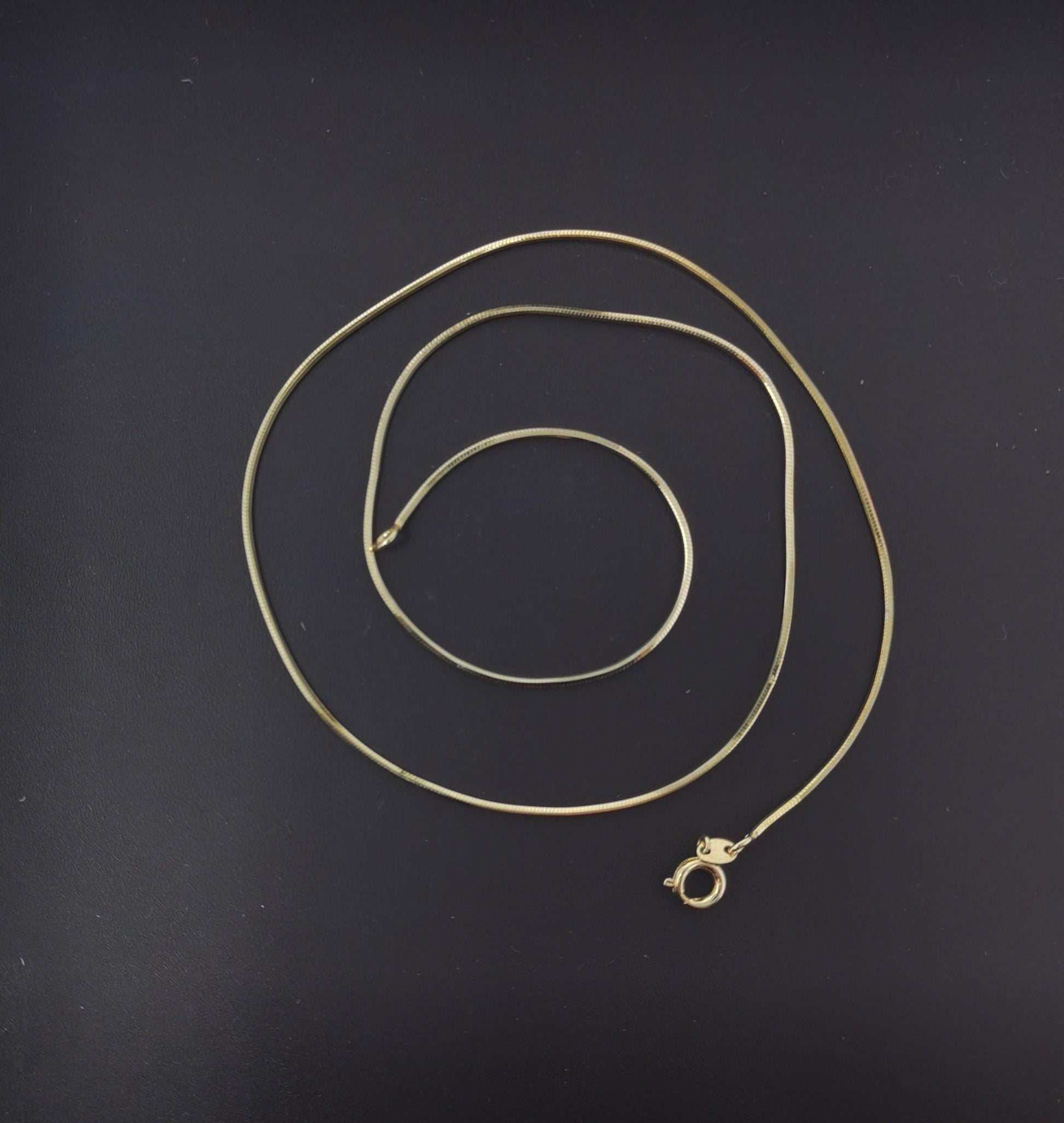 1pc 23.5' ready to use gold cocoon necklace chain, layer snake chain dainty necklace, for pendant charm necklace making,cn- 400