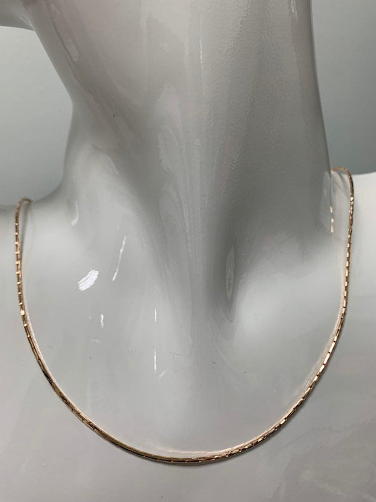 1pc 23.5' ready to wear 18k gold retangular box necklace chain, layering box chain bold necklace, for pendant charm necklace making, 389
