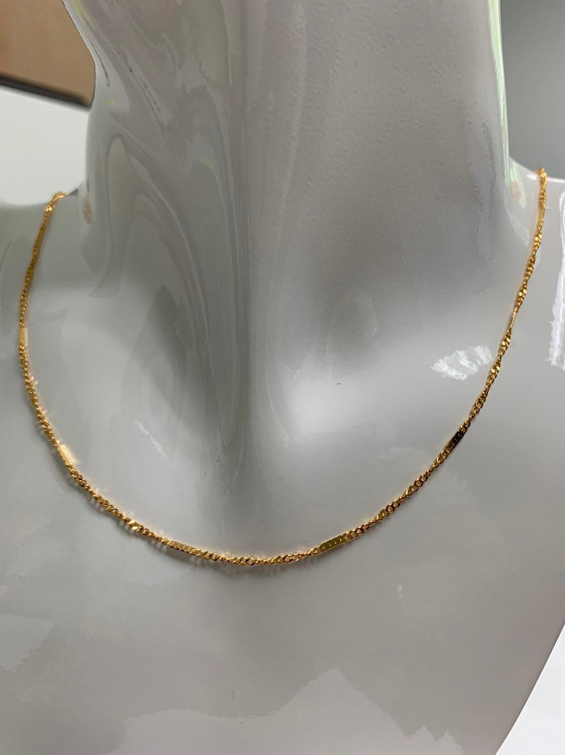 1pc 17.5'' ready to use gold singapore necklace, layering spiral bar chain dainty necklace, perfect for pendant necklace, 330