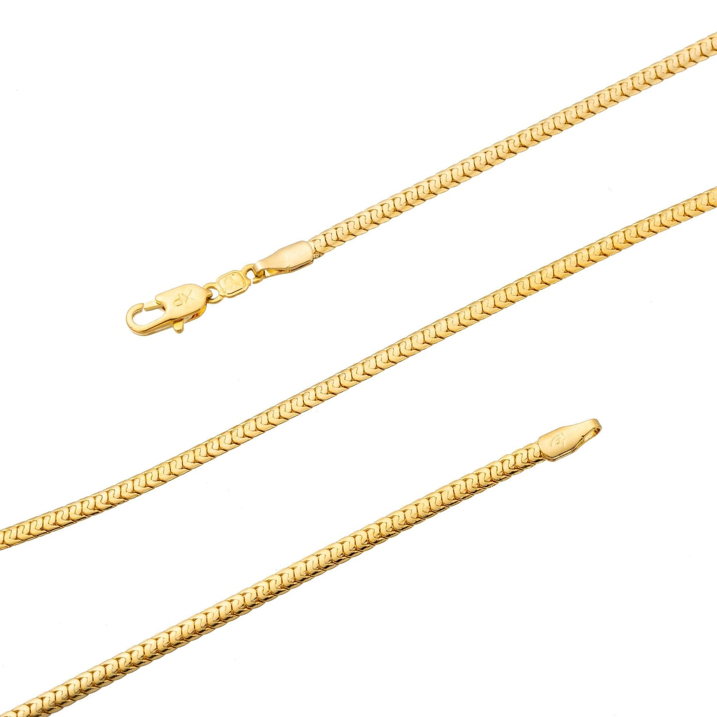 1pc 17.5'' ready to use gold franco wheat necklace chain, layering unique chain bold necklace, perfect for pendant charm necklace, 296