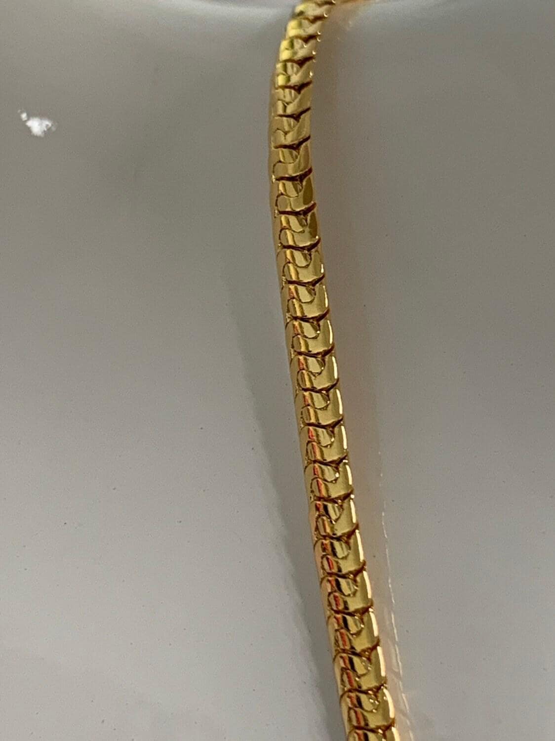 1pc 17.5'' ready to use gold franco wheat necklace chain, layering unique chain bold necklace, perfect for pendant charm necklace, 296