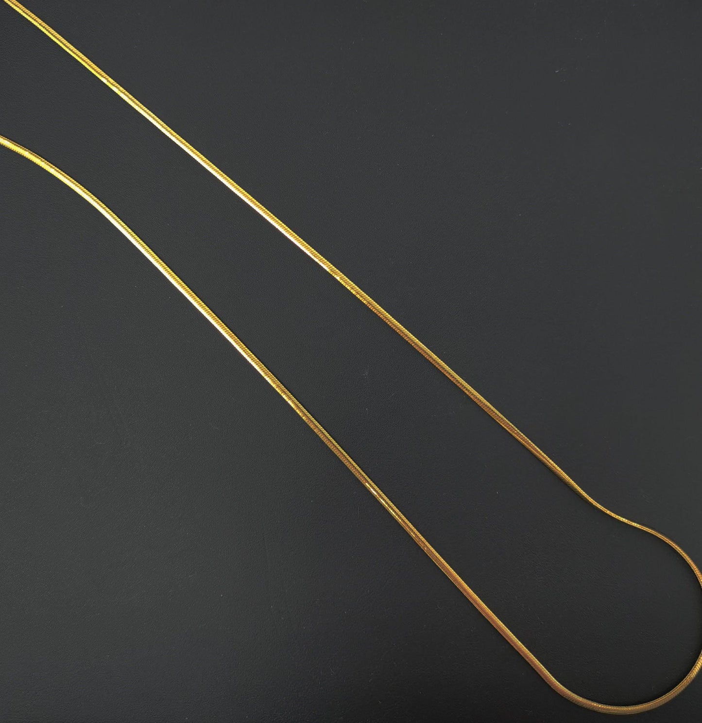 1pc 19.6'' ready to use 24k gold cocoon necklace chain, layer snake chain dainty necklace, for pendant charm necklace making, 471/295