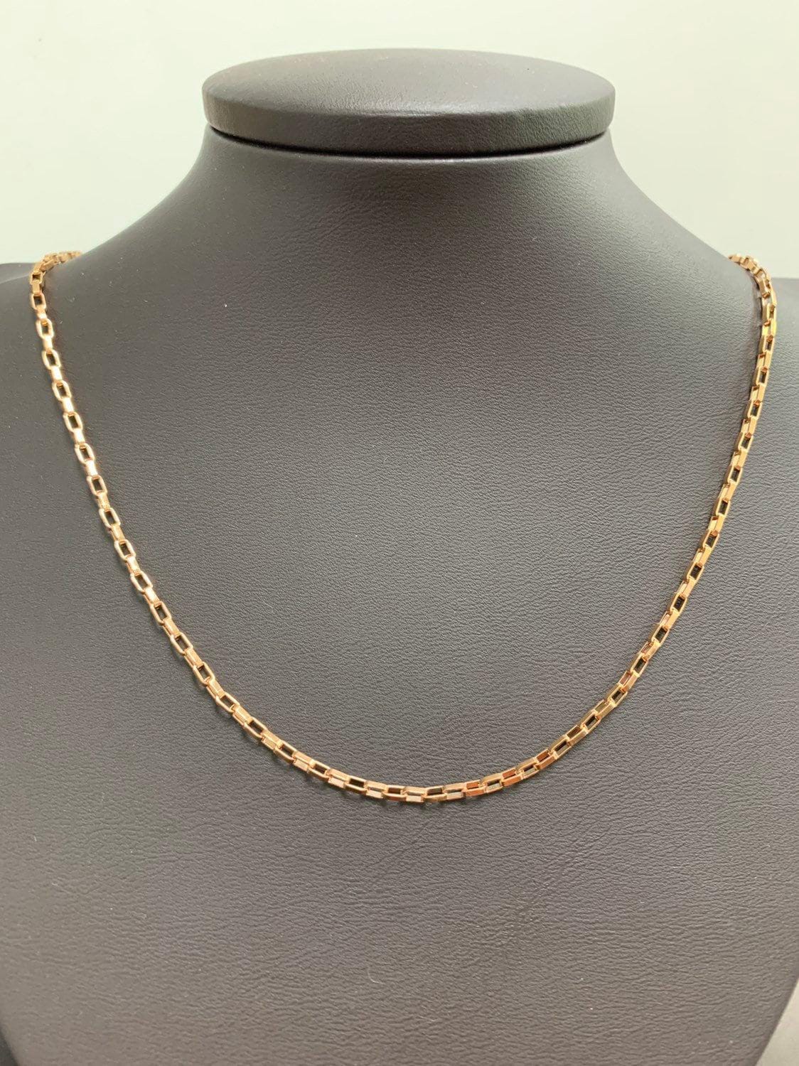 1pc 20'' ready to use gold bold rolo necklace chain, small paperclip chain thick necklace, for pendant charm necklace, 266