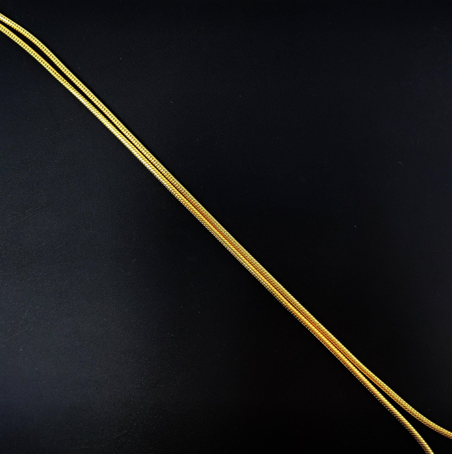 1pc 23.6'' ready to use 24k gold cocoon necklace chain, layer snake chain dainty necklace, for pendant charm necklace making, 998