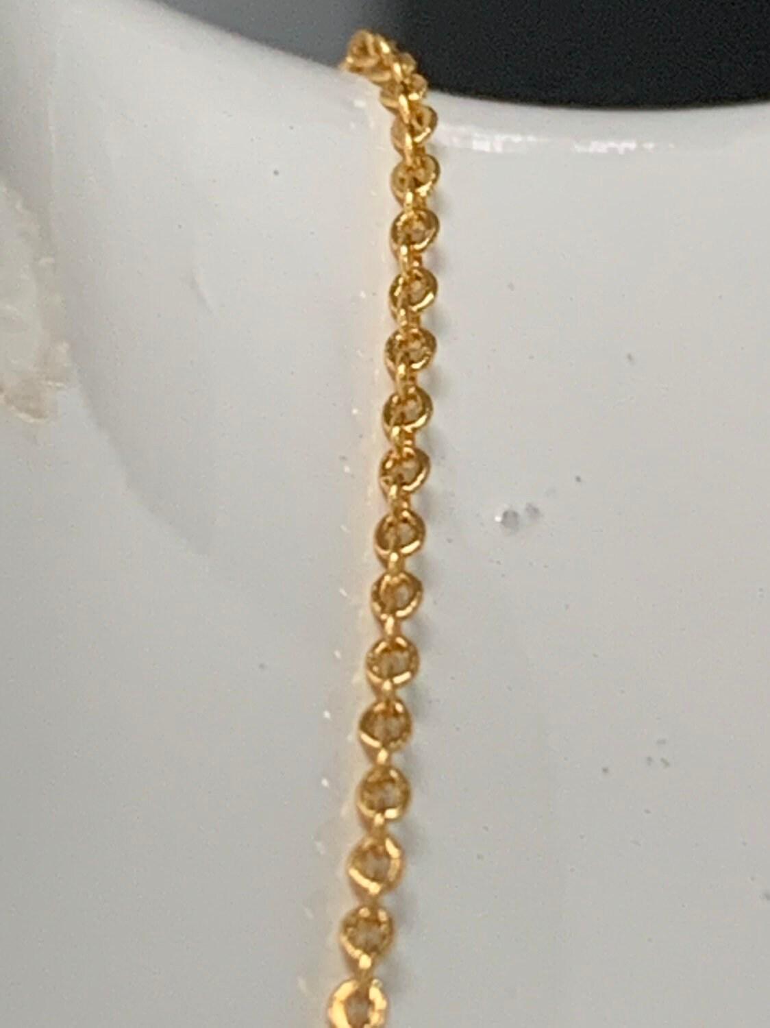 17.7'' ready to use gold thin rolo necklace chain, layering rolo chain dainty necklace, for pendant charm necklace making, 465
