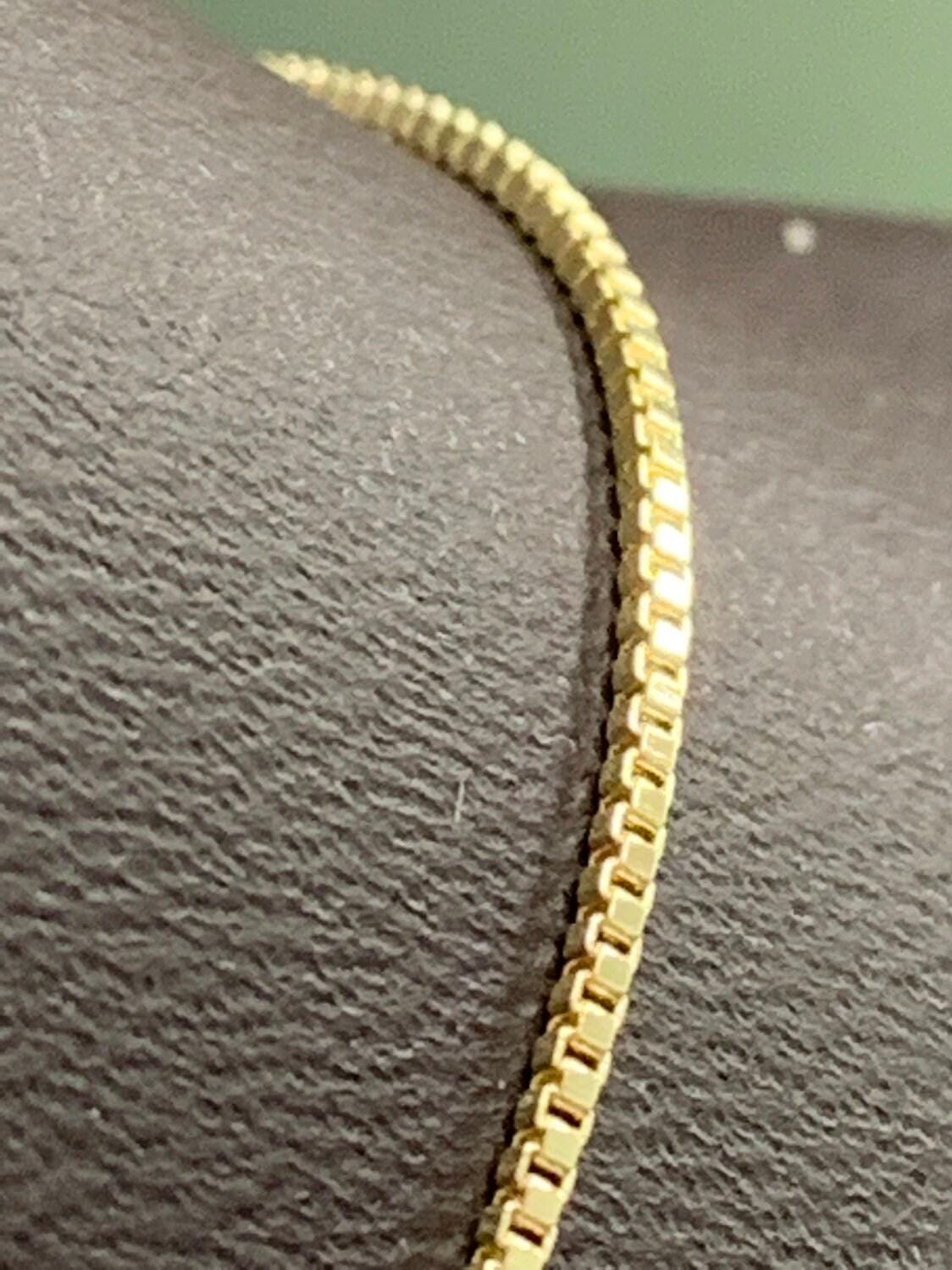 1pc 15.5'' ready to wear gold square box chain necklace, layering dainty box chain for jewelry with pendant charm supplies,236