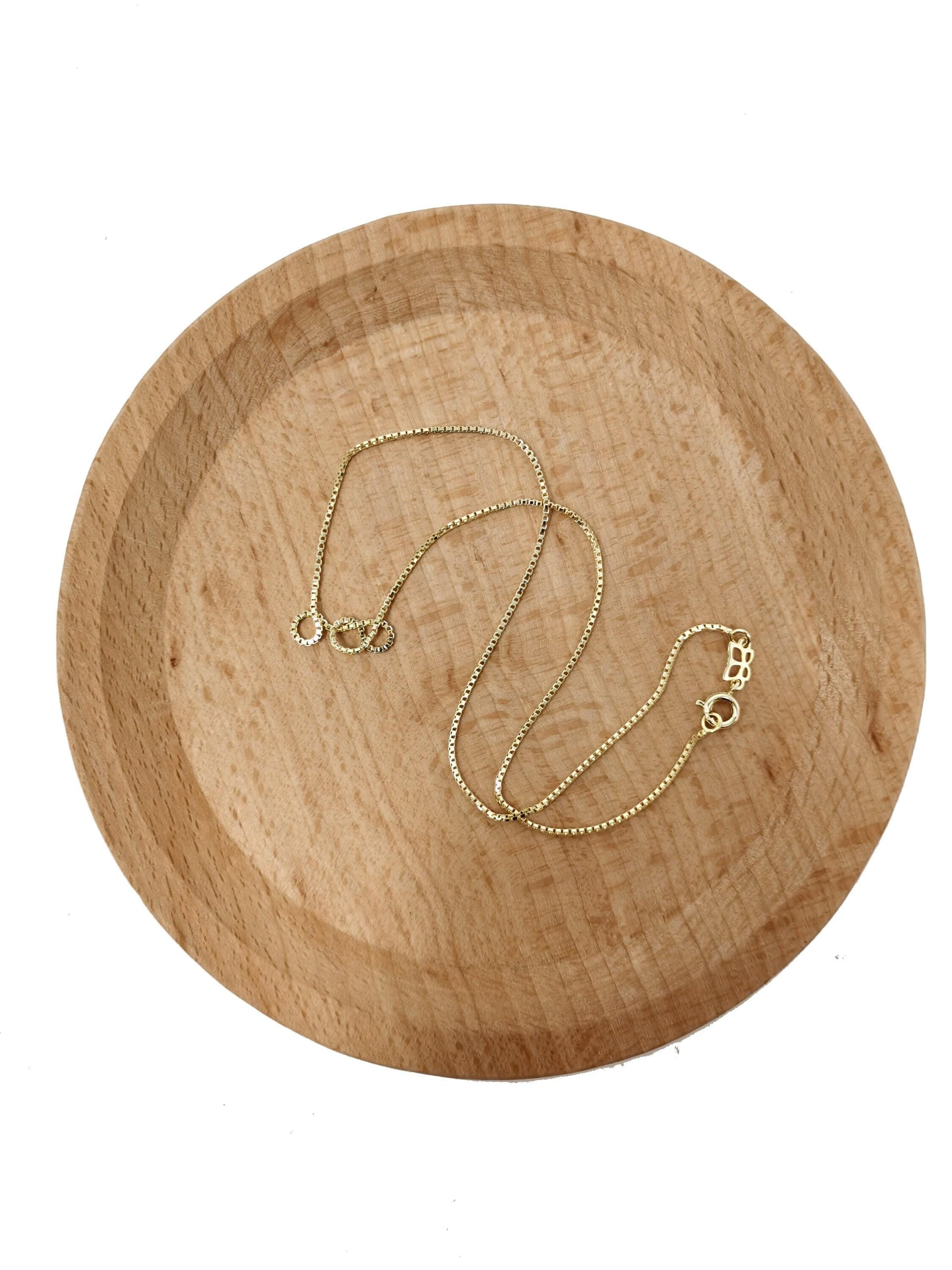 1pc 15.5'' ready to wear gold square box chain necklace, layering dainty box chain for jewelry with pendant charm supplies,236