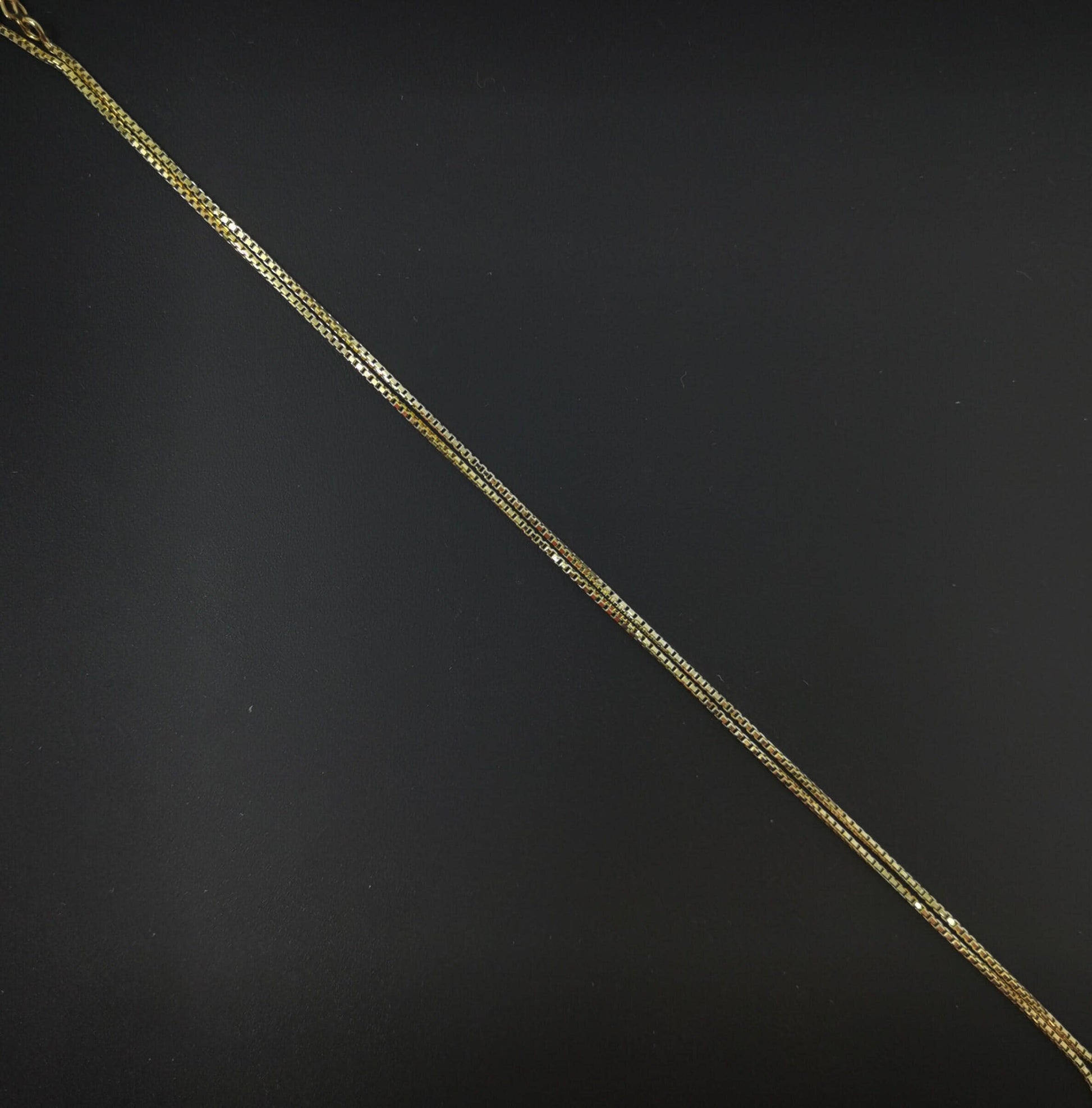 1pc 15.5'' ready to wear gold square box chain necklace, layering dainty box chain for jewelry with pendant charm supplies,236