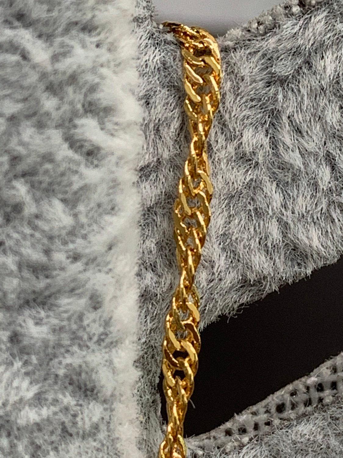 1pc 17.7'' ready to use gold singapore necklace chain, layering spiral chain dainty necklace, perfect for pendant necklace, 210