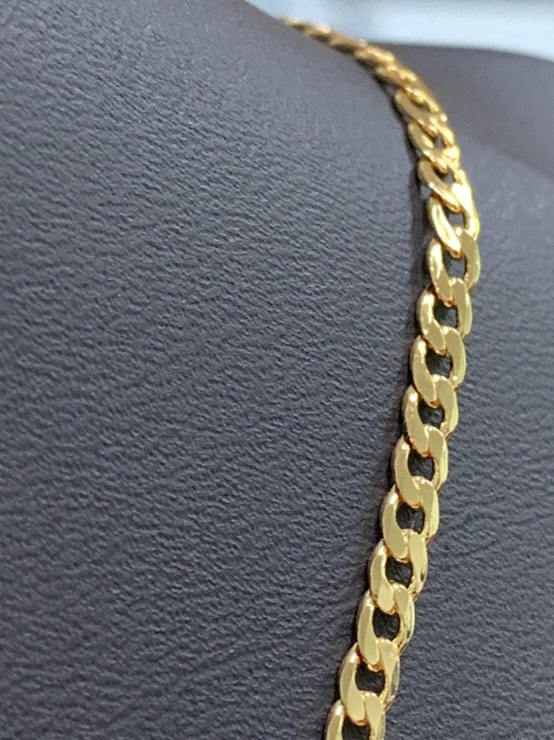 1pc 19''x 0.6mm thick x 2.5mm (w) ready to wear gold cuban curb necklace, layering miami link chain for jewelry making charm, 199