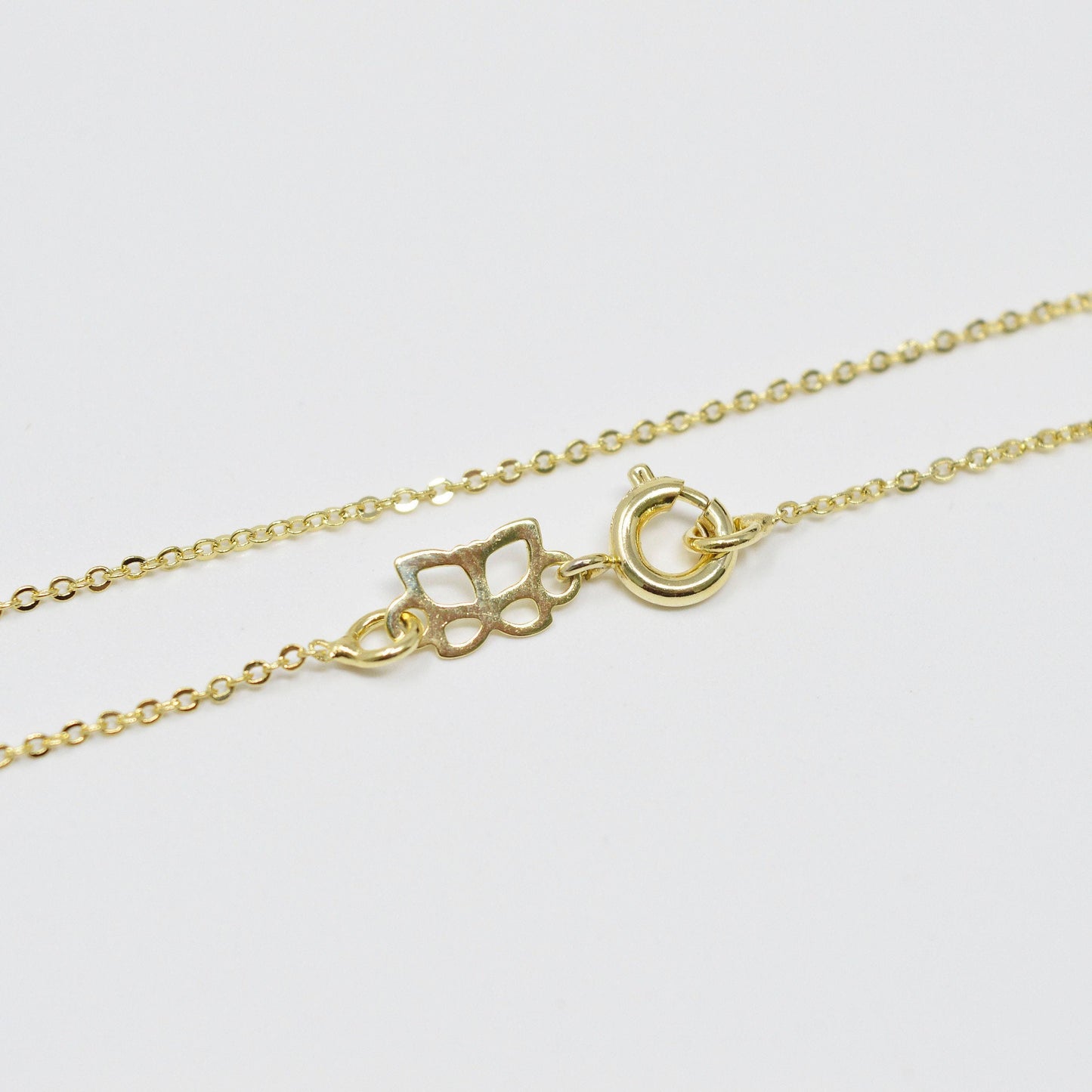 1pc 18'' ready to use gold fine rolo necklace chain, layering rolo chain dainty necklace, for pendant charm necklace making, 1000