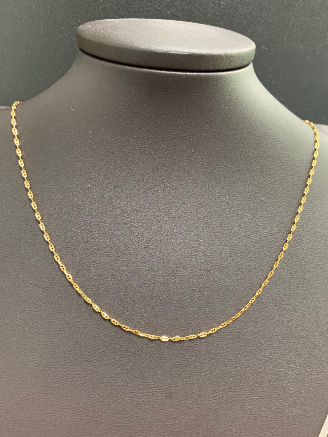 1pc 20'' ready to use gold anchor necklace chain, layering mariner chain dainty necklace,for pendant charm necklace making, 13