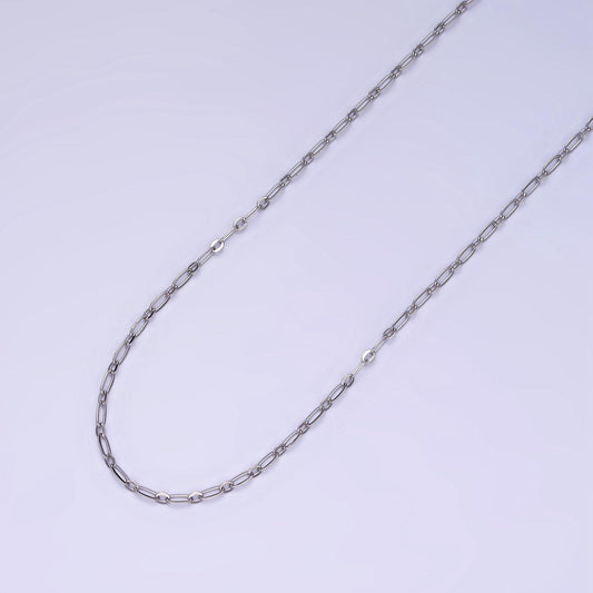 Dainty stainless steel 1.5mm cable oval round unfinished chain by yard | roll-1506