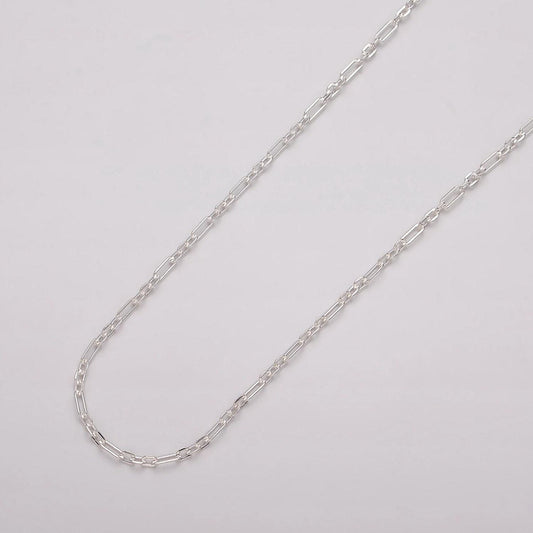925 sterling silver chain by the yard- 1.5mm figaro chain - thin delicate silver chain wholesale chain for permanent jewelry roll-1482