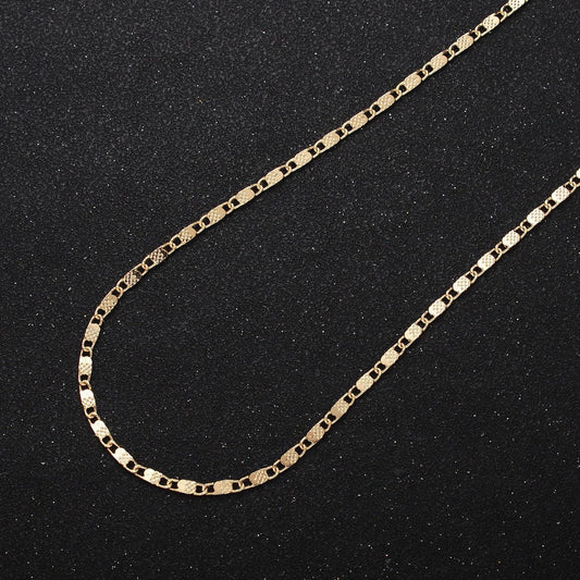 24k gold filled 2.2mm dotted textured sunburst connecting link anchor mariner unfinished chain by yard for jewelry making | roll-1031