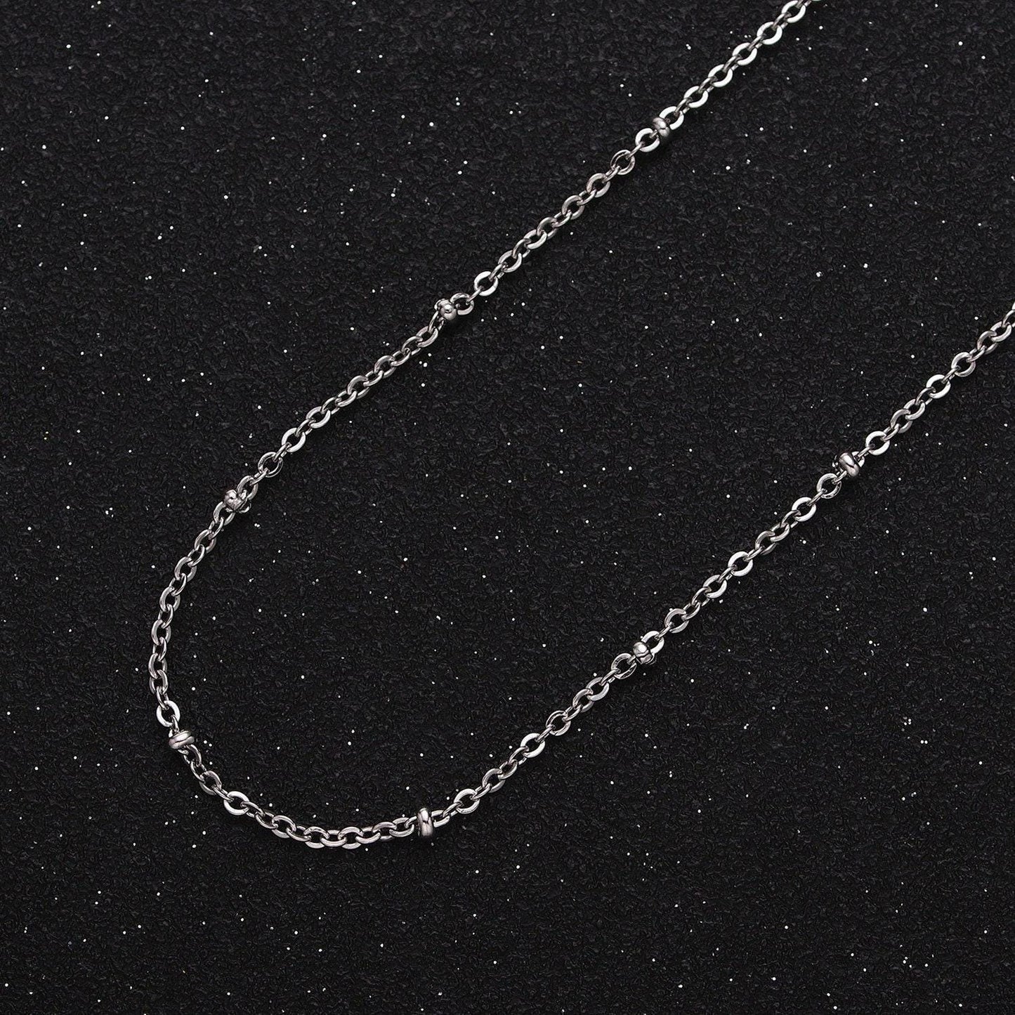 Fine silver satellite chain 1.6mm unfinished chain by yard unique beads cable chain | roll-1328