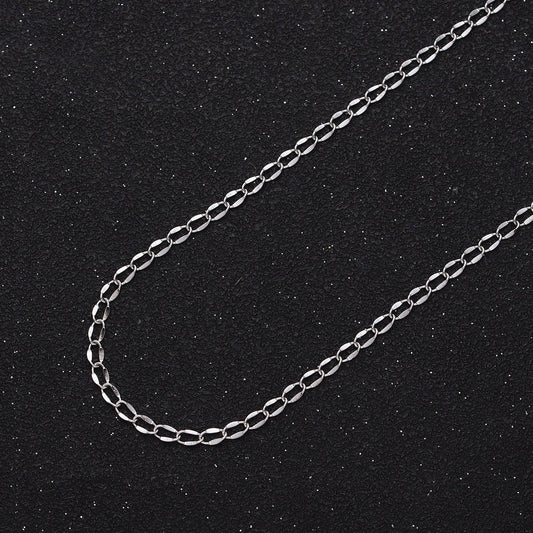 Dainty silver cable chain 2.1mm unfinished chain by yard unique cable link chain | roll-1326