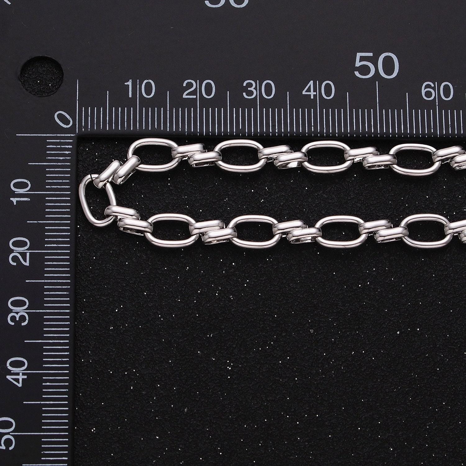 16k gold filled oval link chain chunky unfinished chain by yard for handmade supply 6.1mm | roll-1313 1314