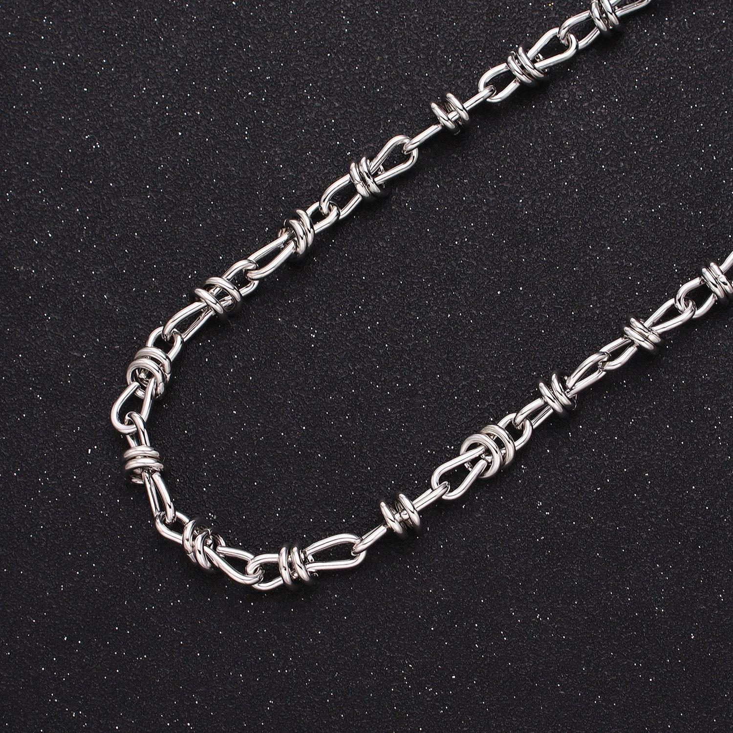 Unique knot cable chain link bold 24k gold filled 6.8mm unique cable chain link unfinished yard chain in gold & silver | roll-1309 roll-1310