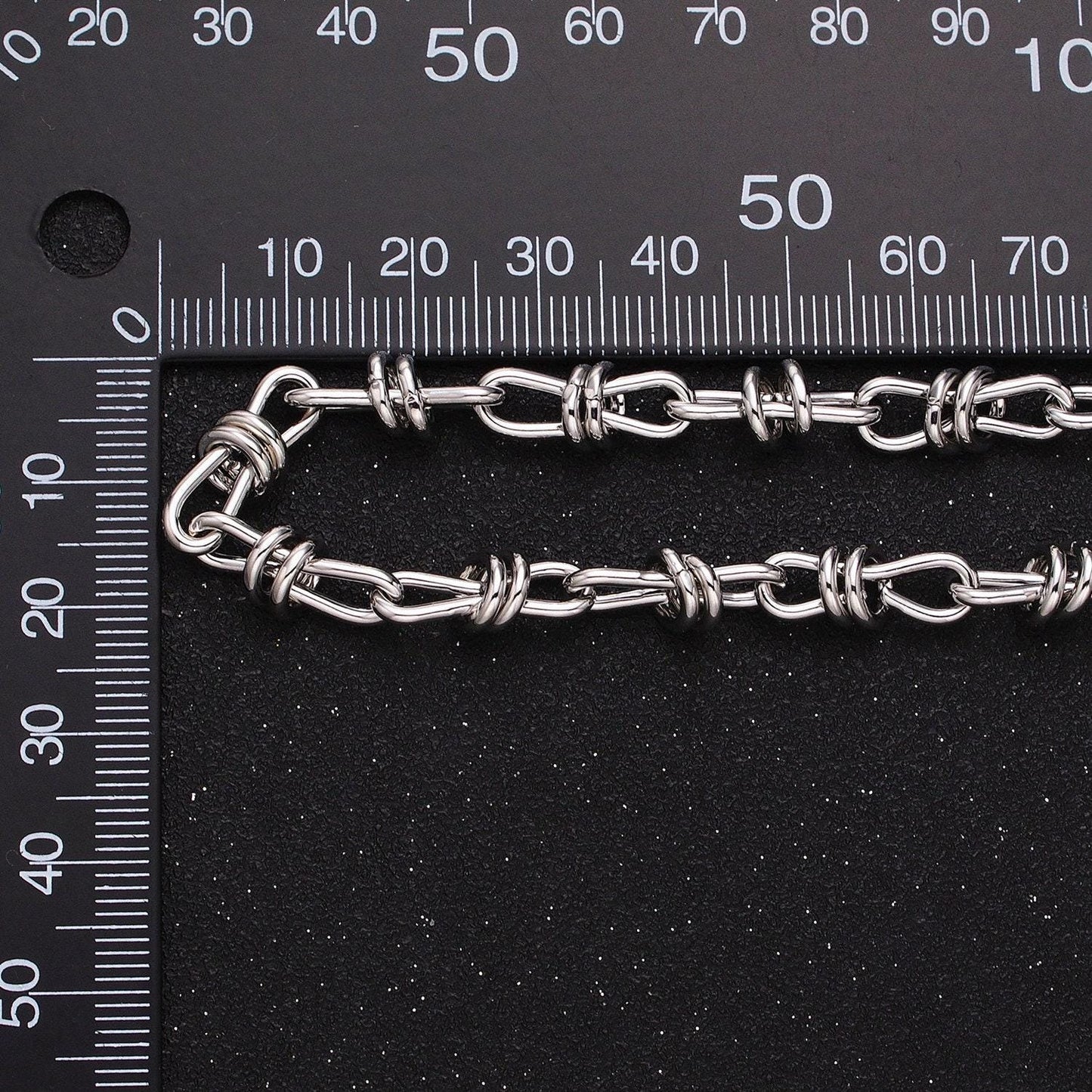 Unique knot cable chain link bold 24k gold filled 6.8mm unique cable chain link unfinished yard chain in gold & silver | roll-1309 roll-1310