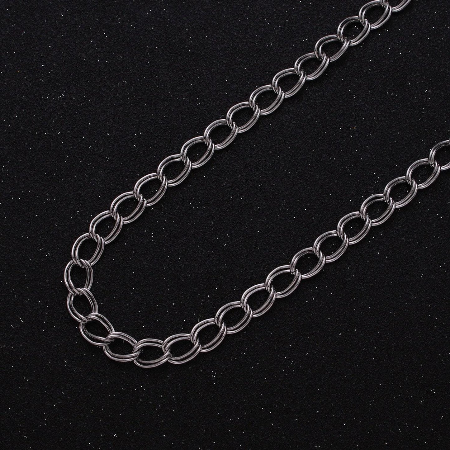 24k gold filled double cable chain 6.1 mm oval cable link unfinished chain by yard | roll-1297 1298