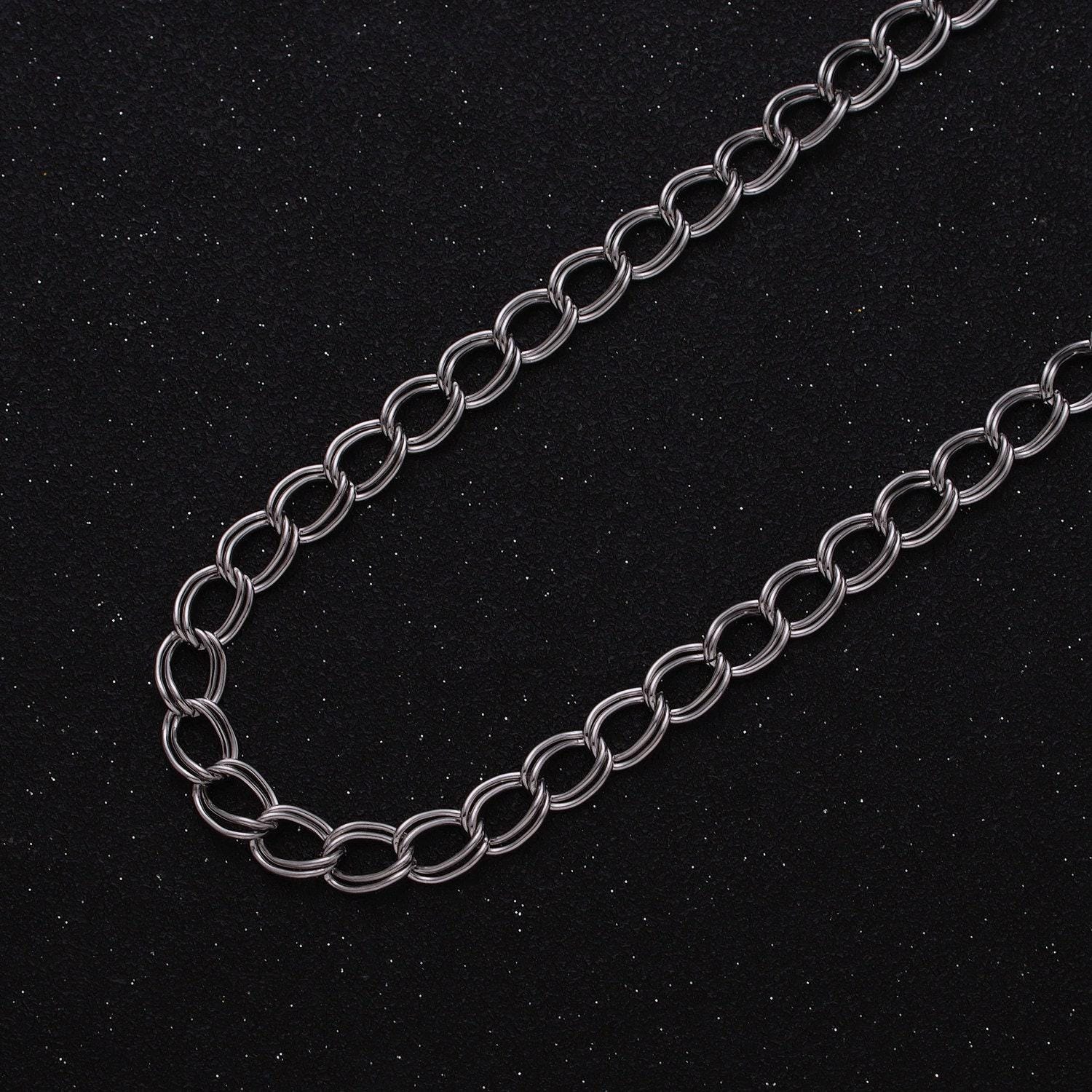24k gold filled double cable chain 6.1 mm oval cable link unfinished chain by yard | roll-1297 1298