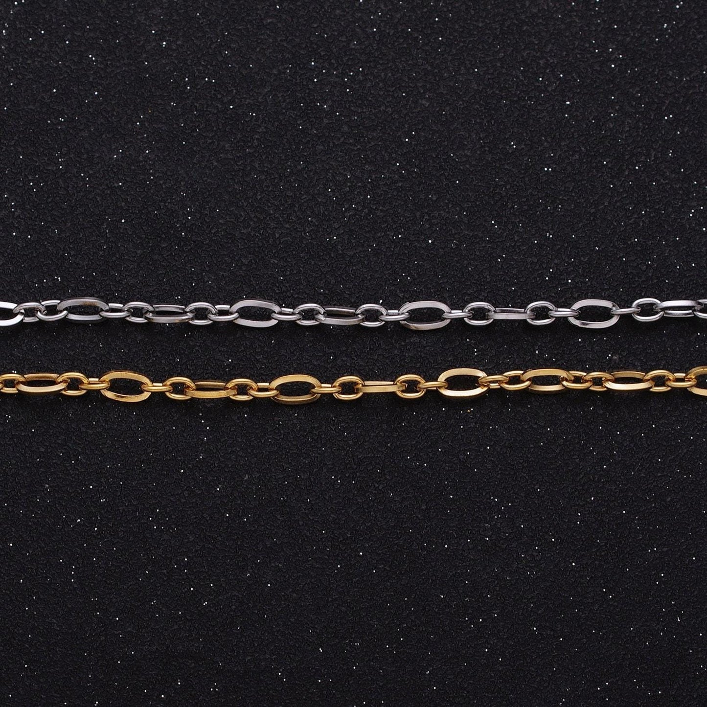 24k gold filled figure eight chain 3.5 mm dainty cable link unfinished chain by yard | roll-1295 1296