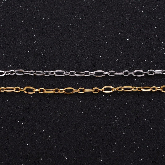 24k gold filled figure eight chain 3.5 mm dainty cable link unfinished chain by yard | roll-1295 1296