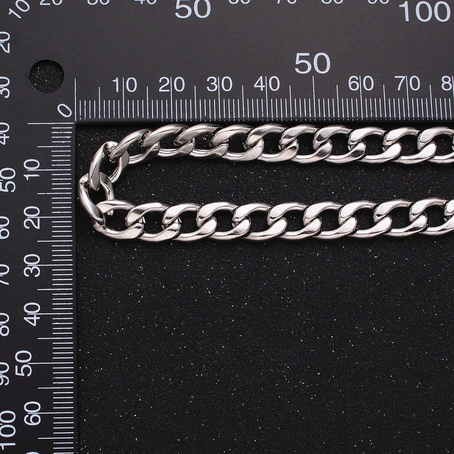 Chunky 24k gold filled 8.3mm miami cuban curb chain cable link unfinished yard chain in gold & silver | roll-1289 roll-1290