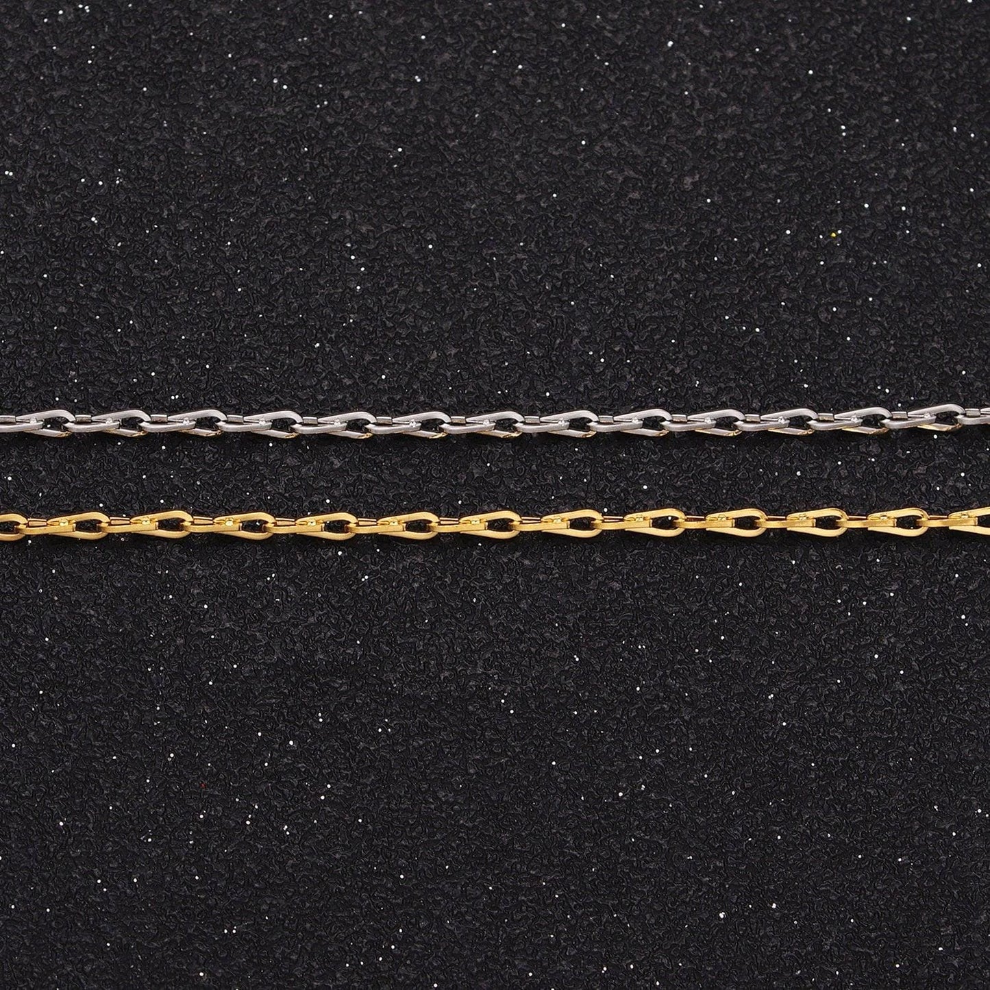 Dainty gold horse shoe chain 1.7mm unfinished chain by yard unique horseshoe link chain | roll-1267 1268