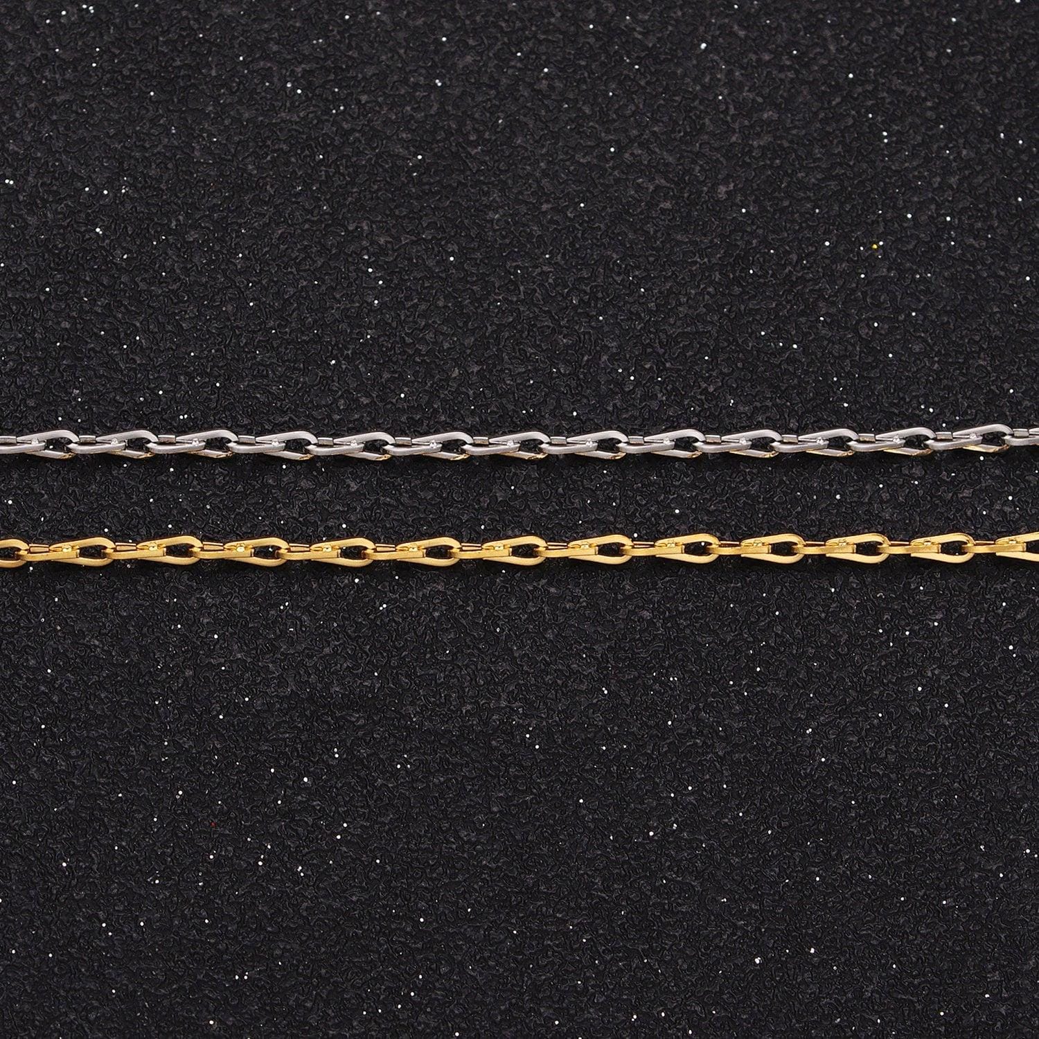 Dainty gold horse shoe chain 1.7mm unfinished chain by yard unique horseshoe link chain | roll-1267 1268