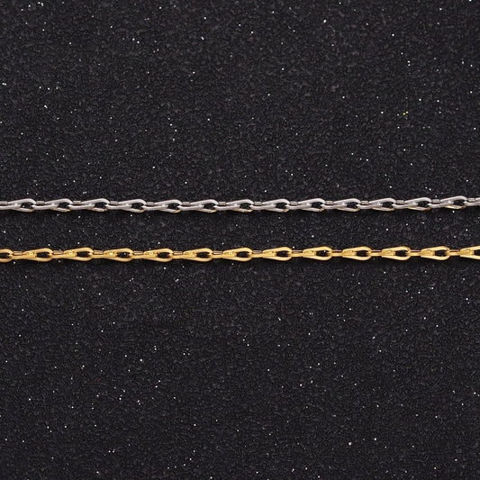 Dainty gold horse shoe chain 1.7mm unfinished chain by yard unique horseshoe link chain | roll-1267 1268